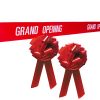 Grand Opening Printed Ribbon, 5m + 2 big bows Pack