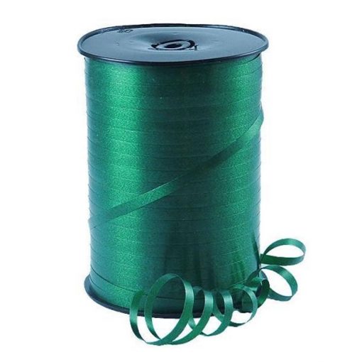 Hunter Green Curling Balloon Ribbon & Banded Green Balloons