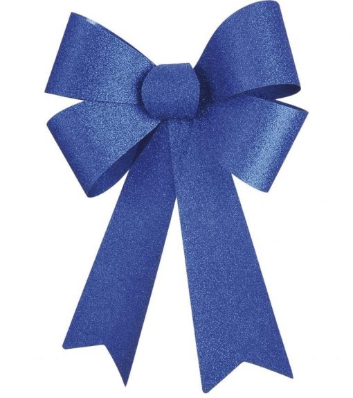 Blue  Glitter Bow -  66cm x 50 cm