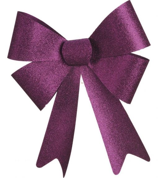 Purple Glitter Bow -  66cm x 50 cm