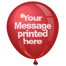 25 Printed Balloons - 2 colour print