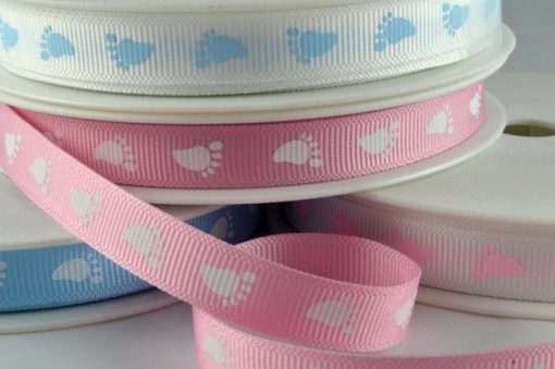 Baby Feet Printed Ribbon