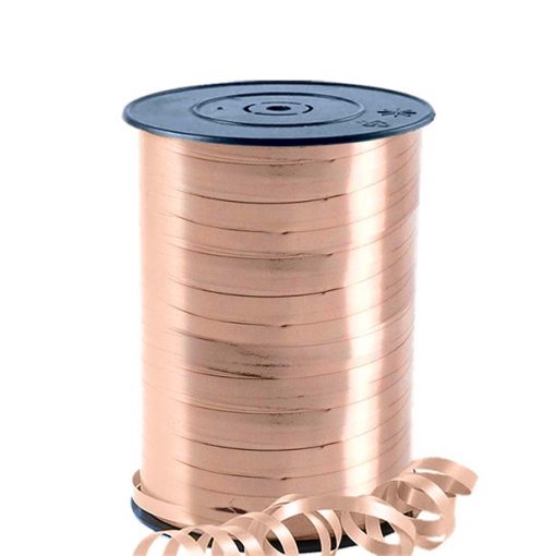 Rose Gold Metallic Curling Balloon Ribbon