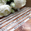 Narrow Personalised Printed Custom Branded Ribbon, 7mm, 35+ Colours