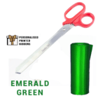 Red Scissors with EMERLAD GREEN Ribbon