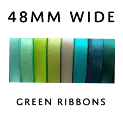Wide Green Satin Ribbon