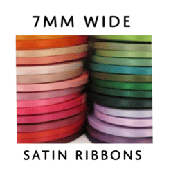 7mm Satin Ribbons Boxes Christmas Trees Baubles Gift Wrapping