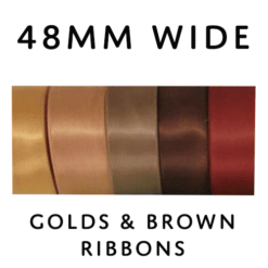 Wide Golds & Browns Satin Ribbon