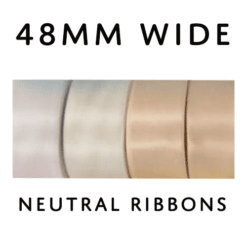 Wide Neutral Creams & Whites Satin Ribbon