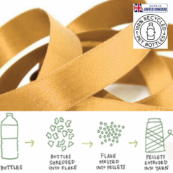 Eco-Friendly Double-Faced Gold Satin Ribbon