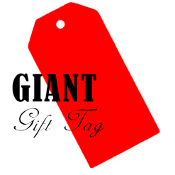 Oversized Giant Gift Tag