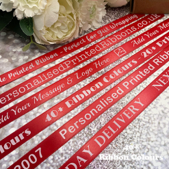 Add Text & Simple Logos To 15 mm Wide Ribbons For Gift Wrapping 40 Ribbon Colours.png