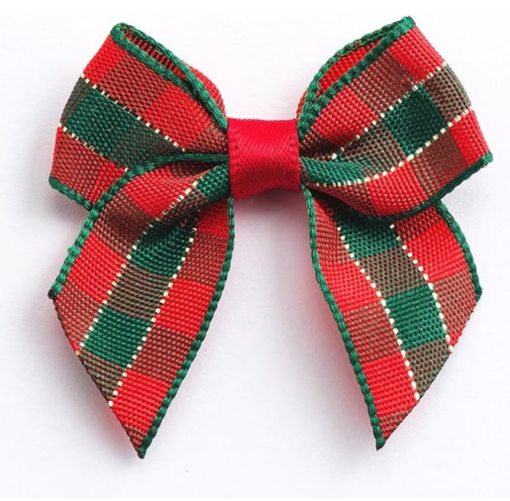 Red Green Tartan Bow