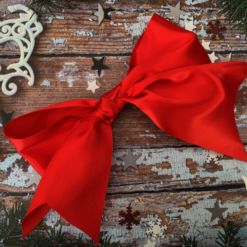 Christmas Tree Bows Satin 20cm