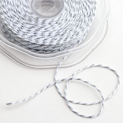 Metallic Silver & White Bakers Twine